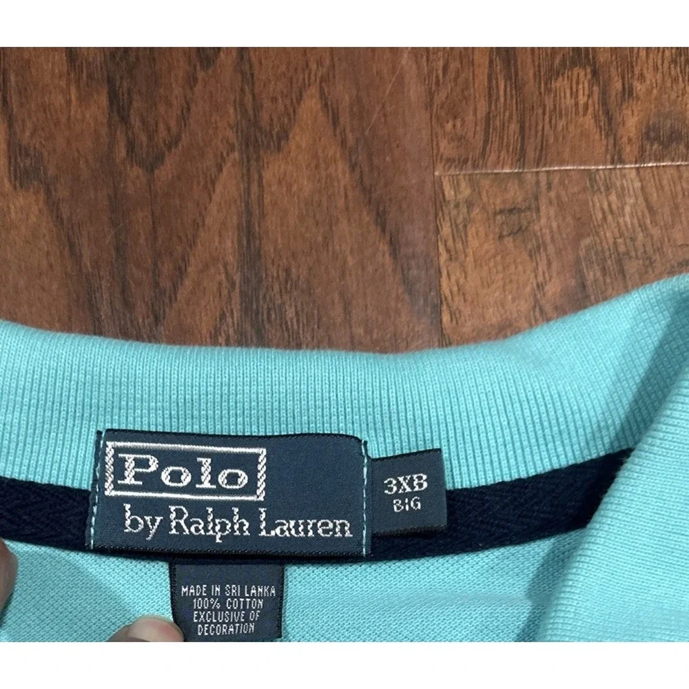 Polo Ralph Lauren Shirt Mens Blue Big Pony Country Jockey Club 3XB
